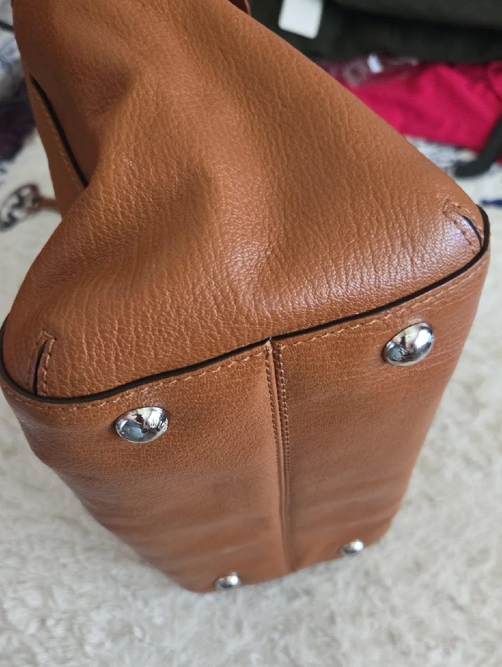 Michael Kors Tan Leather Top-Handle Satchel - Picture 5 of 8